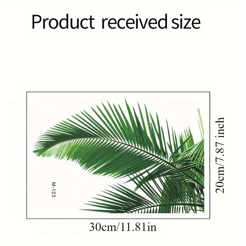 1pc Tropical Leaf Pattern Self-Adhesive Toilet Lid Decals, Easy Apply & Remove Bathroom Wall Stickers, Bathroom Accessories