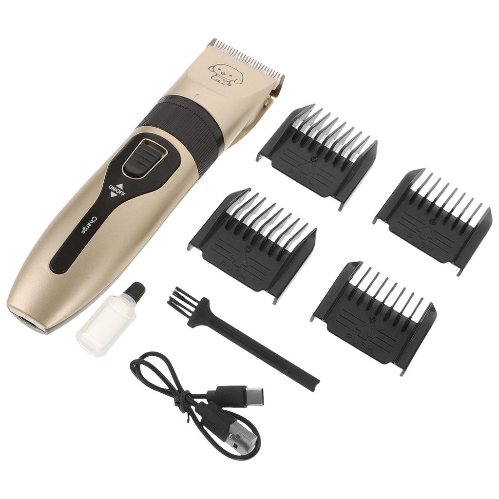 1Set Pet Hair Trimmer Professional Quiet Low Vibration Dog Hair Clipper Titanium Ceramic Cutter Grooming Tool Cat Dog Use