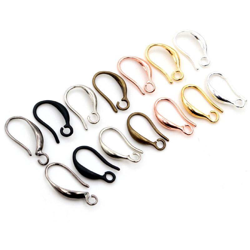 20pcs 3-Styles Gold Bronze Silver Plated Brass French Earring Hooks Wire Settings Base Settings Whole Sale