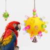 Detachable Bird Cage Toy with Bell Parrots Chew Swing Funny Hanging Foraging Ball  Beak Exercise