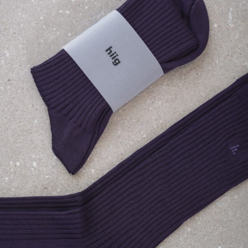 hiig [no.198] vintage purple silk heart socks
