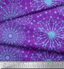 Soimoi Purple Japan Crepe Satin Fabric Artistic Geometric Print Fabric by the Metre 42 Inch