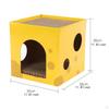 Cardboard Cat Hideaway with Scratching Pad for Small Pets
