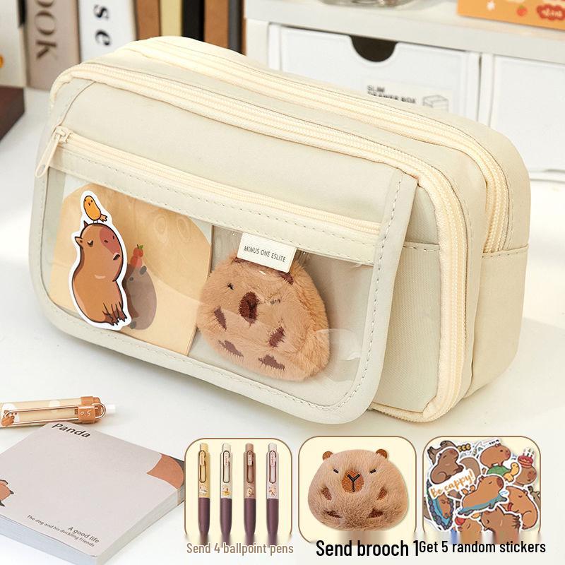 

Пенал Капибара – Большой, Высококачественный Пенал для Девочек Начальной и Средней Школы