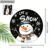 Christmas decoration sign,indoor hanging decorations,2D flat Wooden products with The pattern is a snowman ,Christmas gifts for friends and family