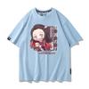 Summer Cartoon Ghost Killing Blade Summer Anime Cotton Cartoon Printing New Unisexs and Womens Casual Round Neck Short Sleeve