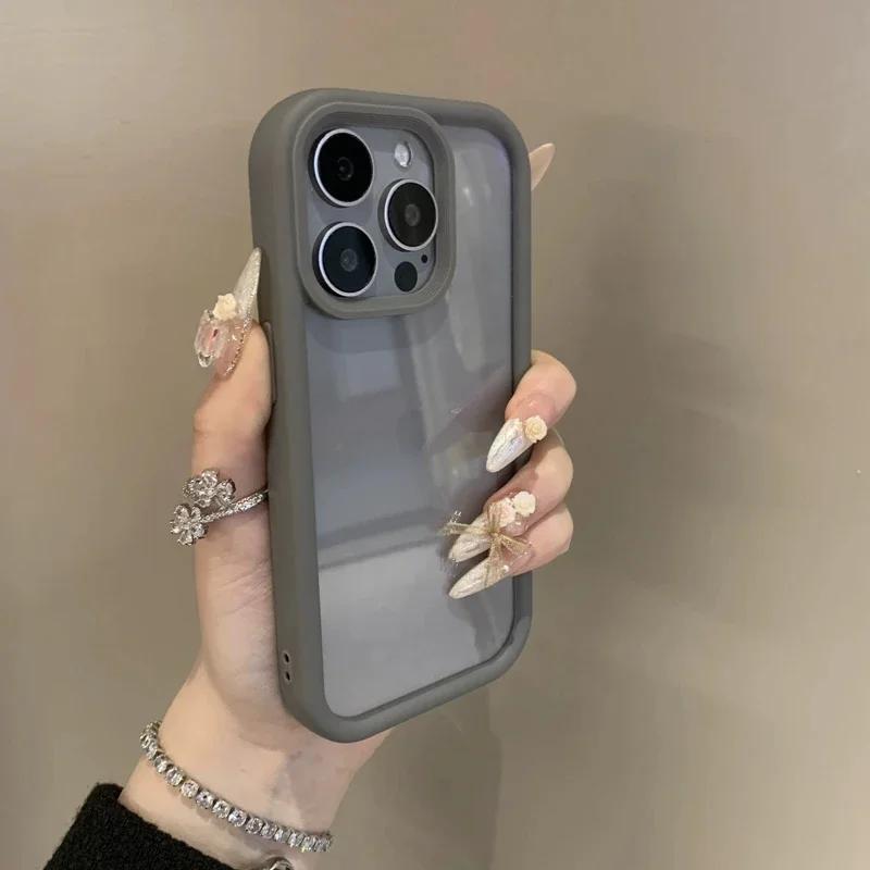 Luxury Transparent Candy Phone Case For iPhone 17 Air 11 12 13 14 15 16 17 Pro Max Plus Shockproof Clear Bumper Cases Cover