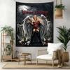 Gothic Illustrations Custom Your Name Wall Decor Tapestry Art For Pet Memorial Birthdaywedding Party Backdrop Family Gift