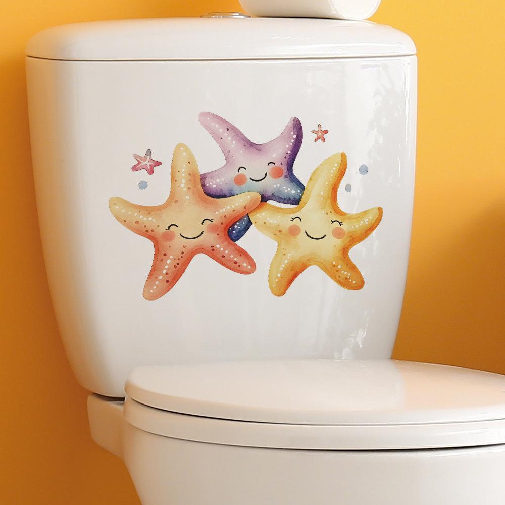 Cartoon Cute Starfish Bathroom Home Beautification Stickers