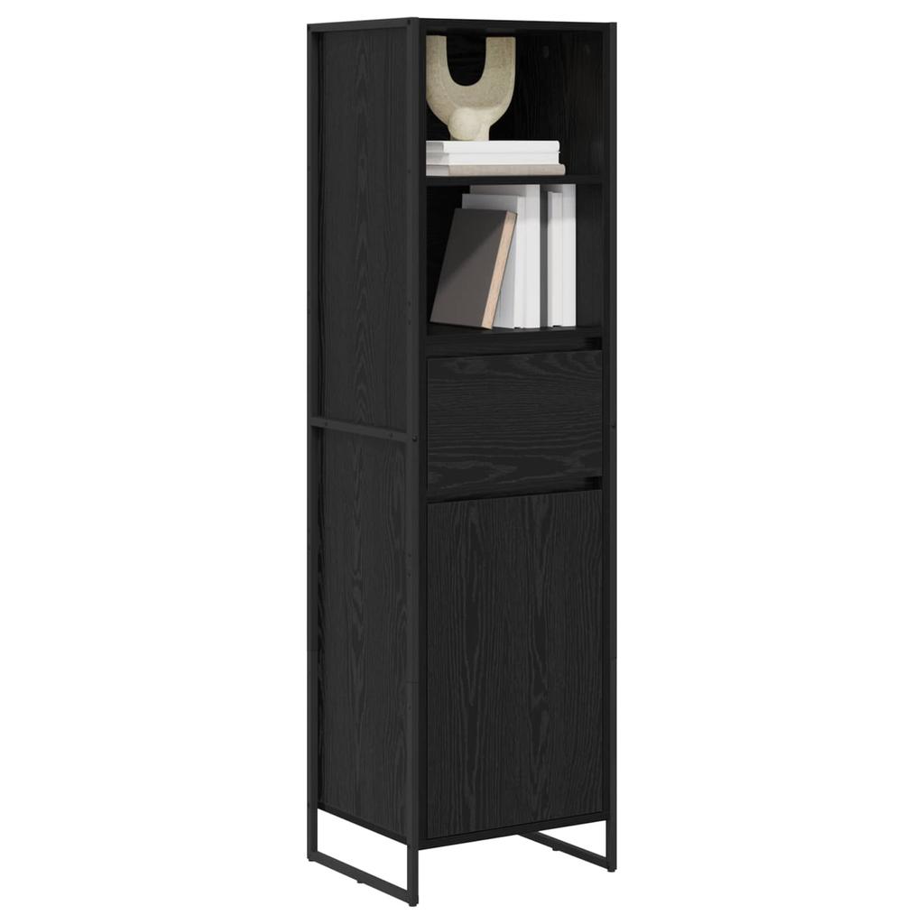 Bookshelf Black Oak Effect 43 x 36 x 150.5 cm