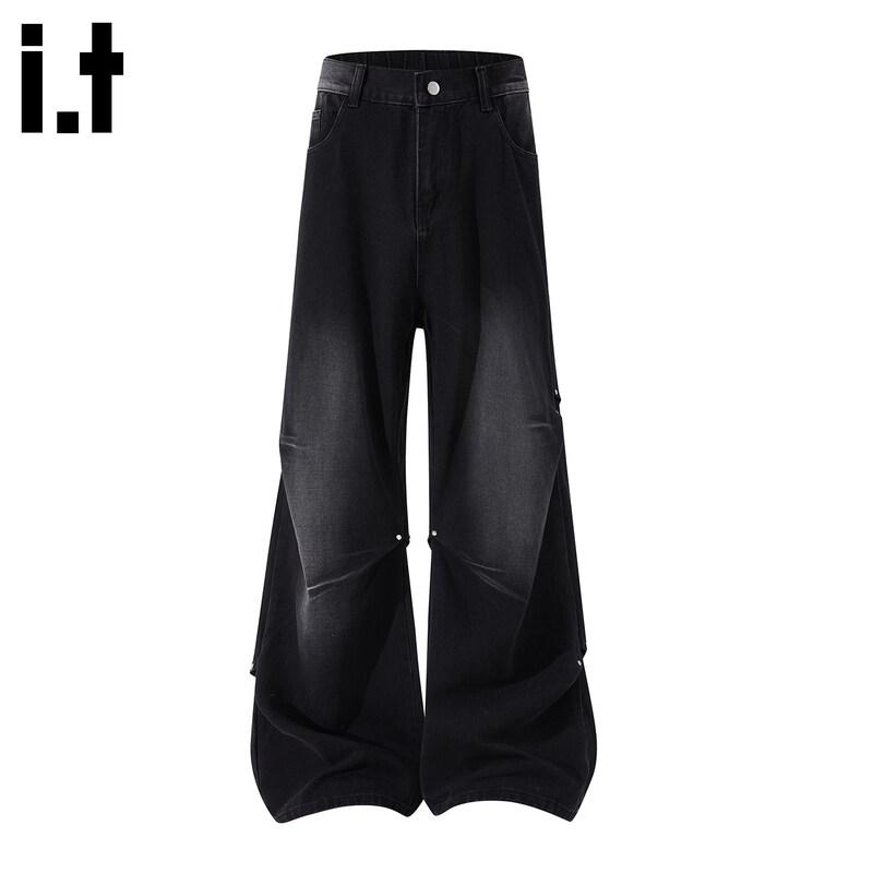 

Джинсы CHOCOOLATEit мужские, широкие, прямого кроя, с заклепками M