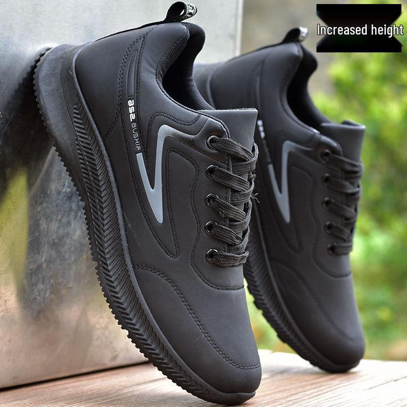 Men's Waterproof Leather Sneakers - Non-slip, Breathable, Casual Korean Style for Autumn/Winter