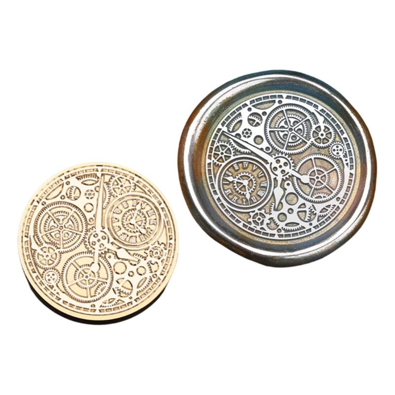 Astronomical Series Sealing Waxed Stamp Brass Head Clock Wax Seal Stamp for Envelope Wedding Invitation Decorations