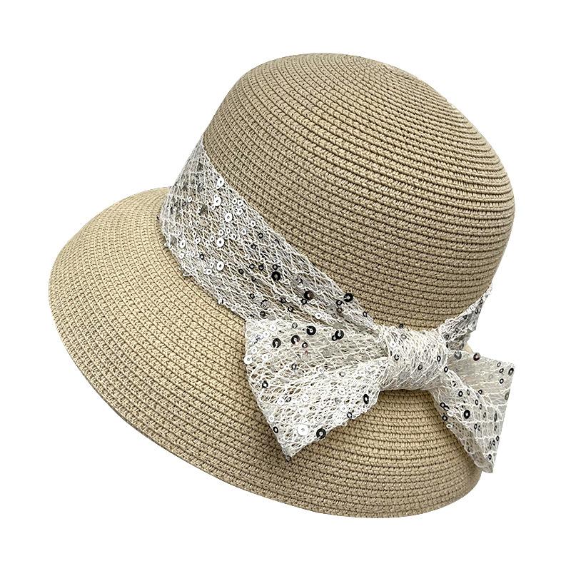 New Straw Hat Women's Spring Summer New Sweet Girl Photo Vacation Sunscreen Hat Sun Hat Seaside Straw Beach Hat