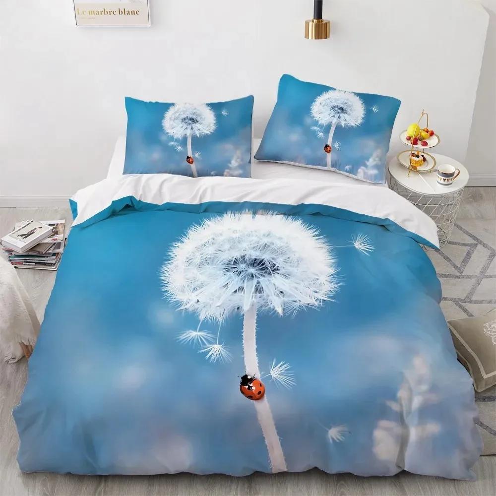 3D Plant Flower Rose Comfortable Duvet Quilt Cover Pillowcase Bedding Set Children Bedroom Decoration Home Textile