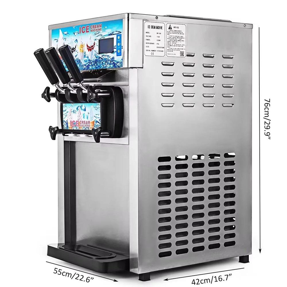 Macchina per Gelato Commerciale 18L/H 1200W da Banco Soft Serve Maker