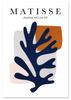 Poster Matisse Composition Navy Leaf