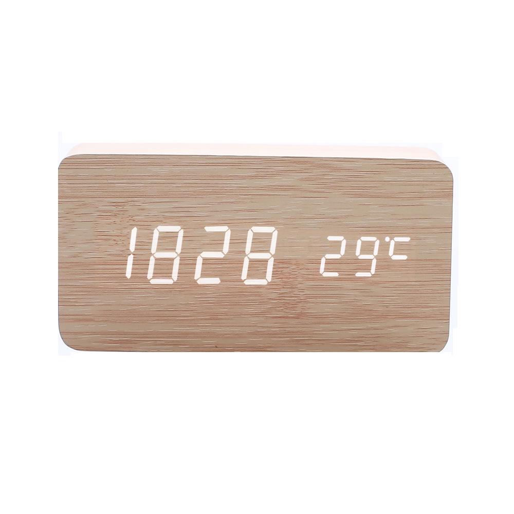 Creative Sound-Activated Wooden Clock - Multifunctional Home & Student Gift