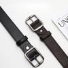 Casual Denim Youthful Belt Crafted From Durable Cowhide In Elegant Black For Looks Fashionable