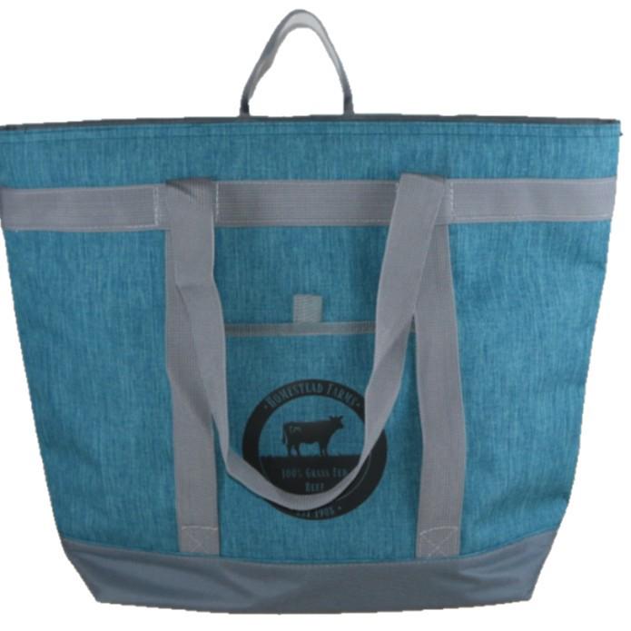 Large Capacity Portable Insulated Picnic Food Bag 56x44x17 cm синий