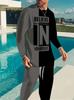 Autumn Men's Long Sleeve T-Shirts Pants Sets 3D Print Fashion Men Sportswear Man Clothes Street Tracksuit Jogger 2 Piece Outfits
