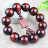 Purple Sandalwood Rhinoceros Horn Prayer Beads Bracelet with High Oil Content - 20 Red Wood Beads