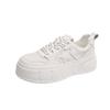 Genuine Leather Platform Sneakers Women's Spring and Summer New Versatile Star Pattern Sneakers White Shoes Women's Shoes