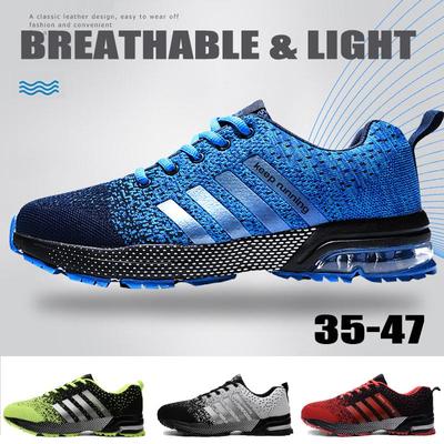 Men's Women's Ultra Light Breathable Sports Shoes Running Comfortable Mesh Sneakers 35-47