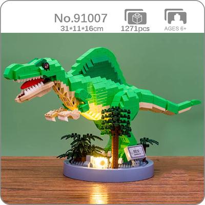 91007 Jurassic Period Spinosaurus Dinosaur Monster Animal Doll Mini Diamond Blocks Bricks Building Toy for Children no Box