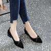 Black Low Heel Elegant Pointed Toe Shoes for Women High Quality Slip On Comfortable Stylish Vacation Summer 2025 39 Woman Pumps