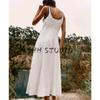 Summer New Product Women's Clothes Minimalist A- line Hem Contrast Color Trim Sling Midi Skirt Dress 8214393