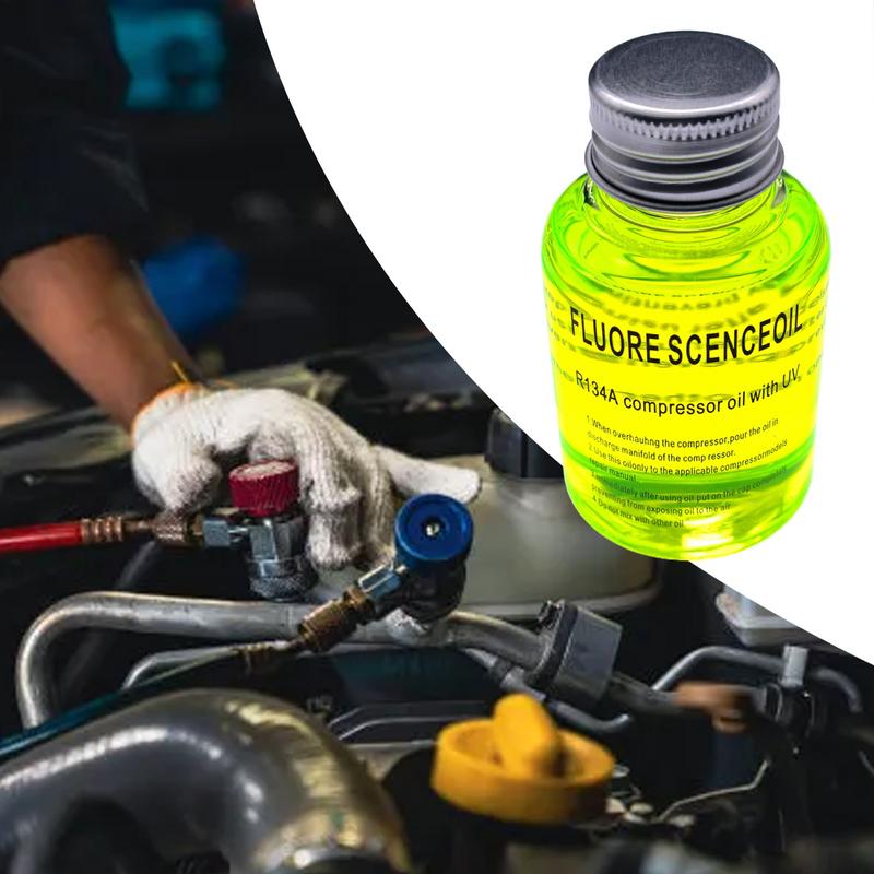Fluorescent Oil for Car Air Conditioner Leak Detection Refrigerant Leak Detector Agent Long Lasting Detection Agent for Truck RV