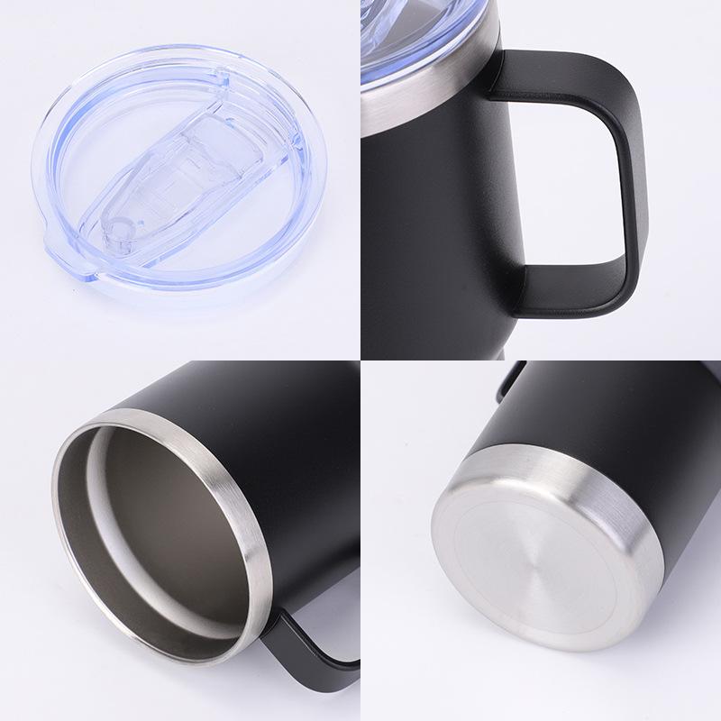 20oz/30oz Stainless Steel Car Thermos Bottle Tumbler with Handle Lid Insulated Travel Coffee Mug Double Wall Keep Drink Hot/Cold