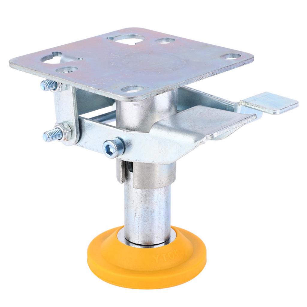 Trolley Brake Floor Lock Iron Galvanized Trolley Cart Lock with TPU Pad for 3in Casters