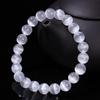JD Bracciale in Pietra Selenite Bianca Naturale per Donna Uomo 100% Gesso Reale Pietra Rotonda 6 8 10mm Braccialetti Elastici Regalo Minerale Yoga