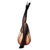 New Leopard Print Shiny Charisma Over-the-Knee Silky Black Stockings for Mature Women