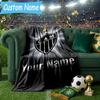 Custom Name Atletico Mineiro Flannel Blanket, Use for Birthday/Holiday Gift, Soft Blanket for Sofa/Bed/Camping/Office, Home Decor