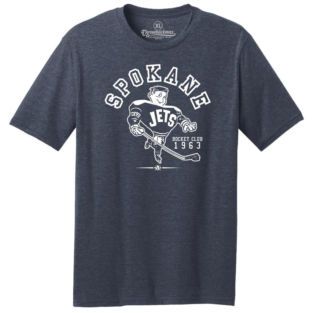 Spokane Jets 1963 Hockey TRI-BLEND Tee Shirt - Spokane Chiefs