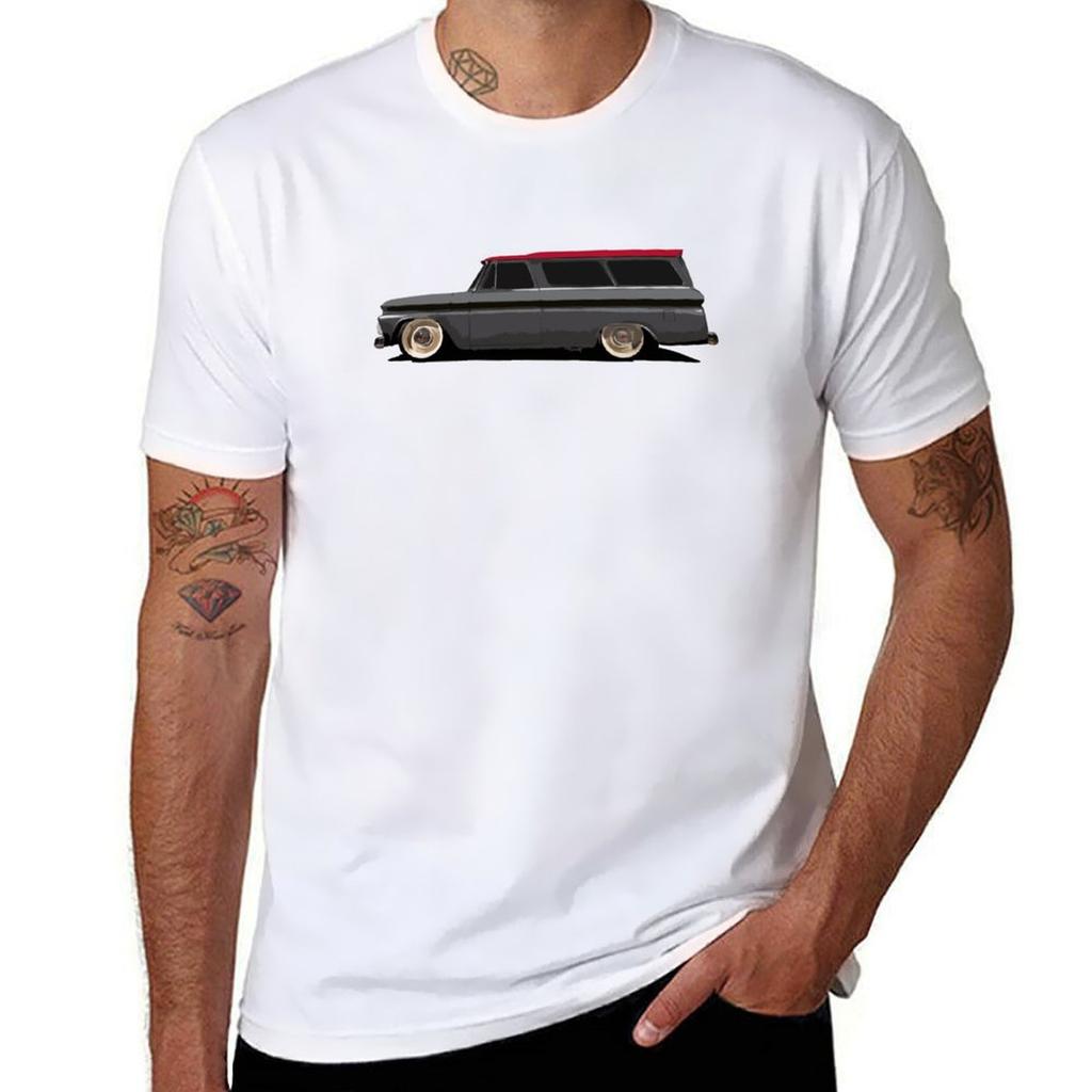 1965 Suburban Chevy Carryall stylized TShirt Regular Fit Plain Tee Shirt