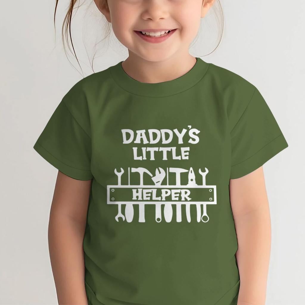 Daddys Little Helper Tshirt Soft ShortSleeve Tee Tool Graphic Cotton Baby Clothing Fathers Day Gift Girl Boy Clothes