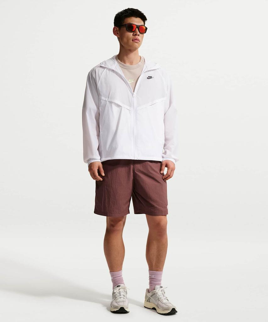 Nike Windrunner Unlined Full-Zip Uv Jacket M - White:Black / Io9628-100