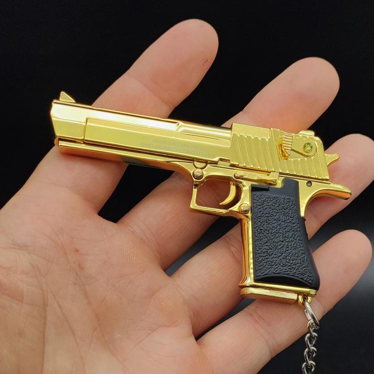 1:3 Mini Desert Eagle Spielzeug Pistolen Waffen Legierung Schlüsselanhänger Pistole Metall Modell Pistolen PUBG Spielzeug Pistole Waffen Pistole Dekoration Spielzeug
