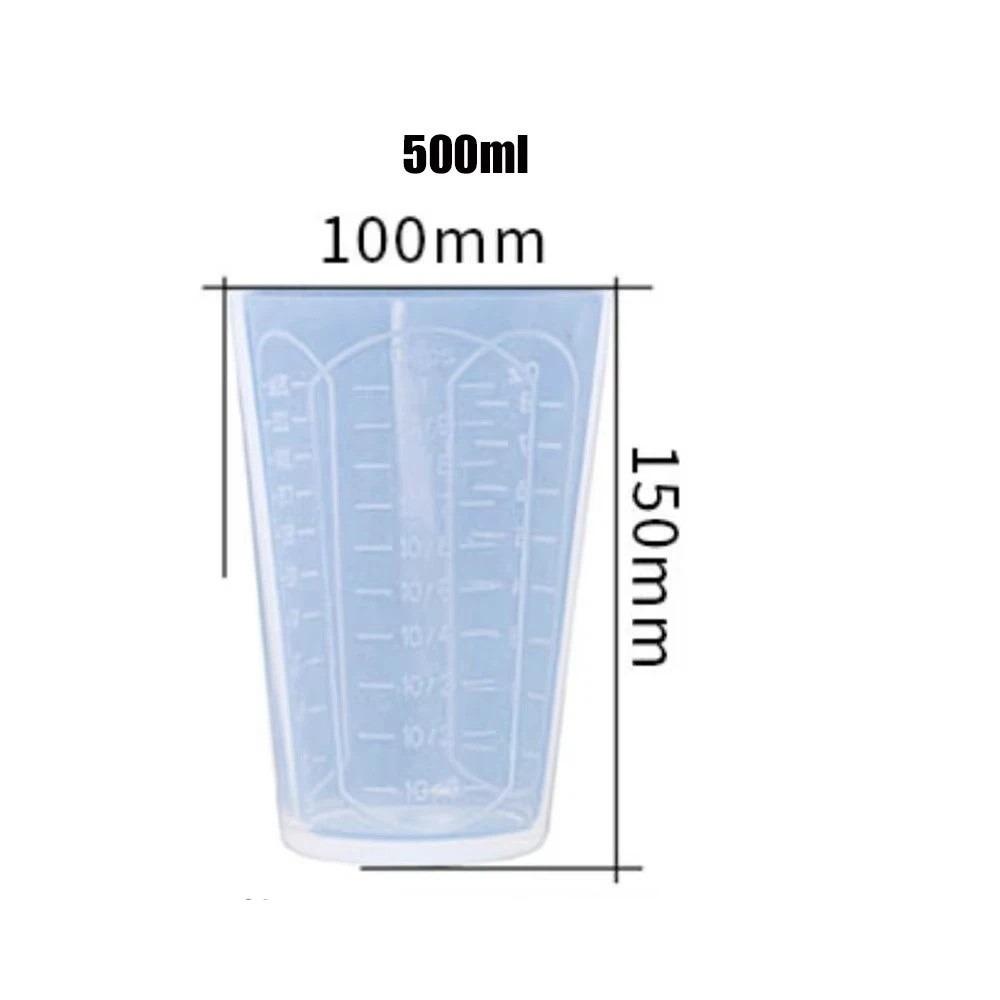 50ML-1000ML Graduated Measuring Cup Triangle Transparent Liquid Container Epoxy Resin Silicone Silicone Molds