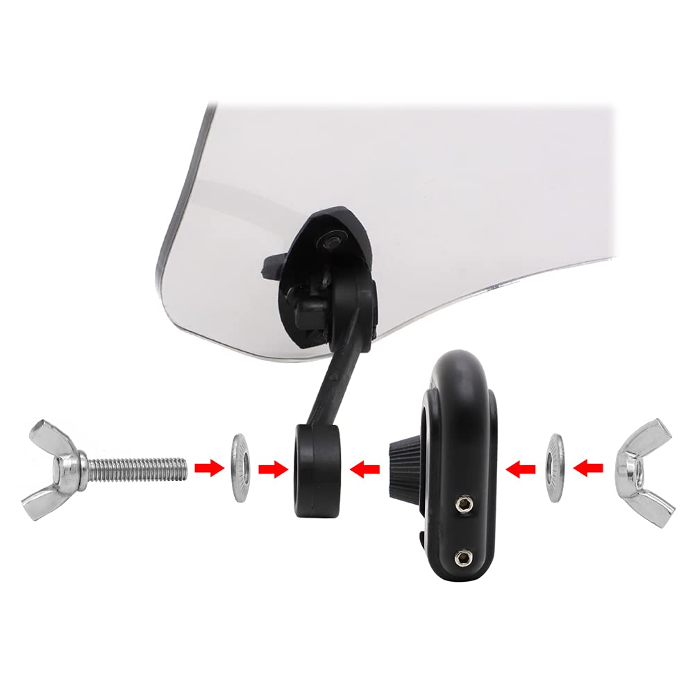 Alpha Rider Windscreen Extension, Clear, Universal Fit