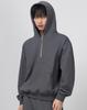 Solid Half-Zip Hoodie [Dark Gray]