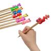 5Pcs Pencil Cap Animal Frog-shaped Portable Pencil Sleeve Kids Soft Silicone Topper Pencil Sleeve Handwriting Aid