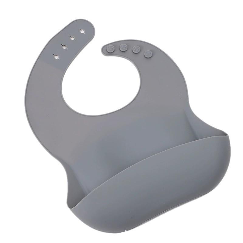 Waterproof Silicone Baby Bib with Food Pocket