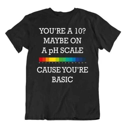 Ph Scale T-SHIRT Chemistry Joke TEE Funny Bbf Friend shirt Geek Teacher College XL