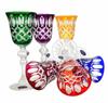 Colorful crystal liqueur glasses 60ml Krata Oliwka
