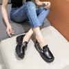 Frühling Herbst Kette Lolita Schuhe Schnalle Mary Janes Schuhe Lackleder Flache Damenschuhe Mädchen Plateau Schuhe